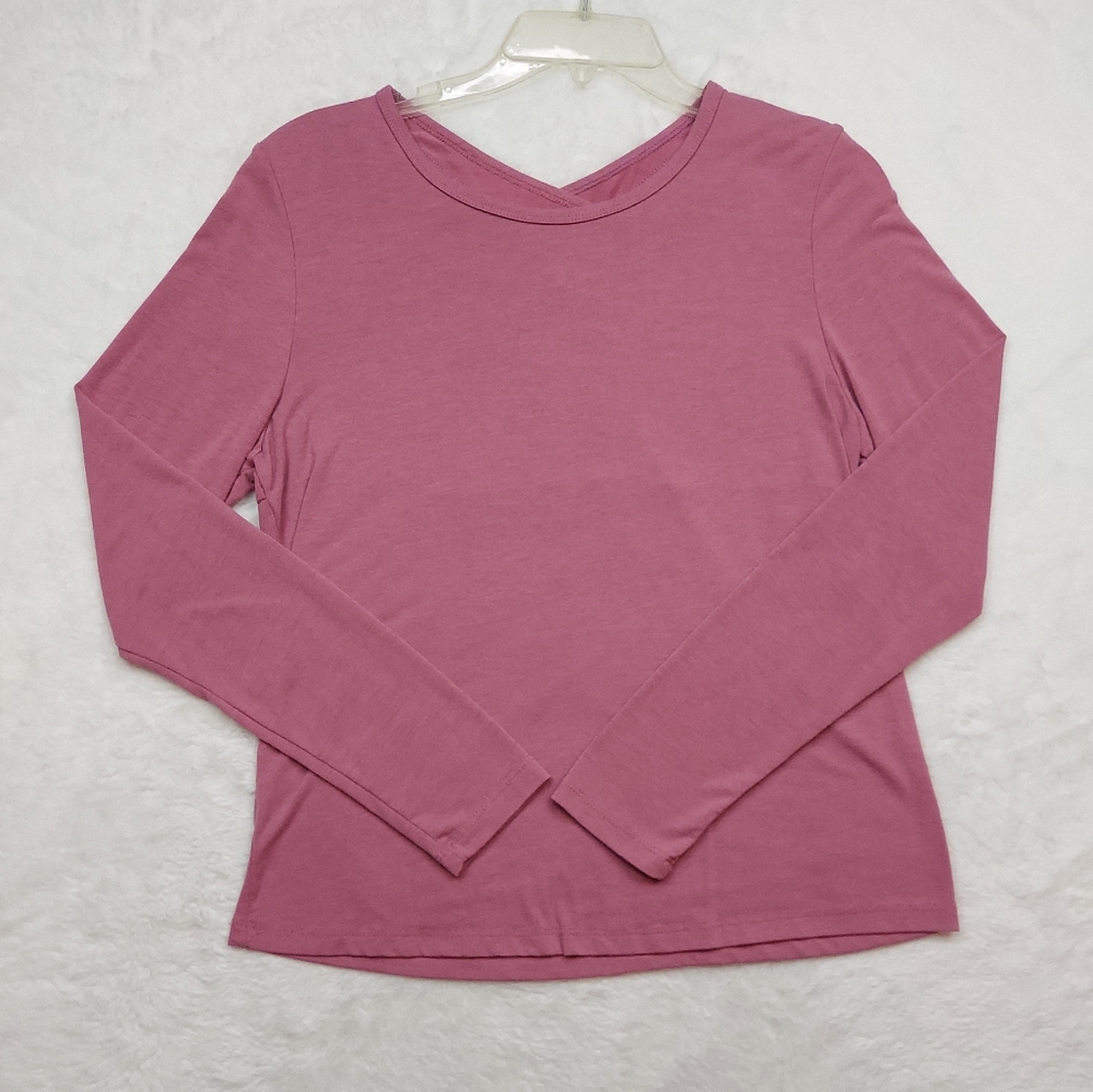Embracelife Athleisure Long Sleeve Pink Shirt Size M